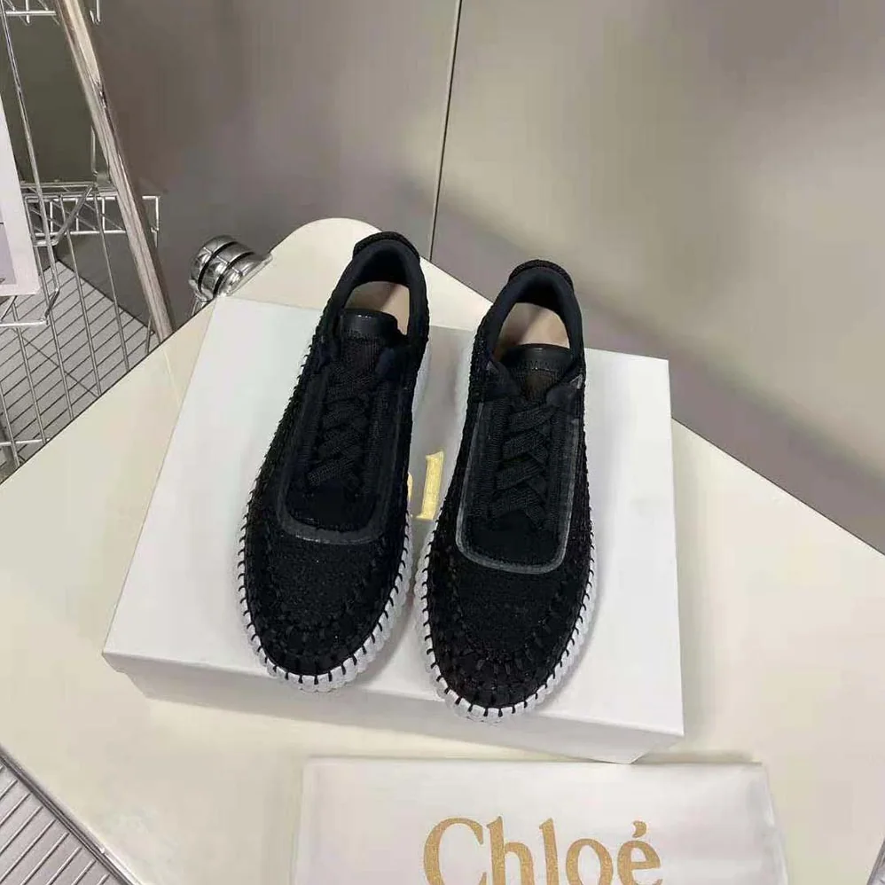 Chloe Nama Sneaker in Recycled Mesh for Women in Black Chloe Nama Sneaker in Recycled Mesh for Women in Black