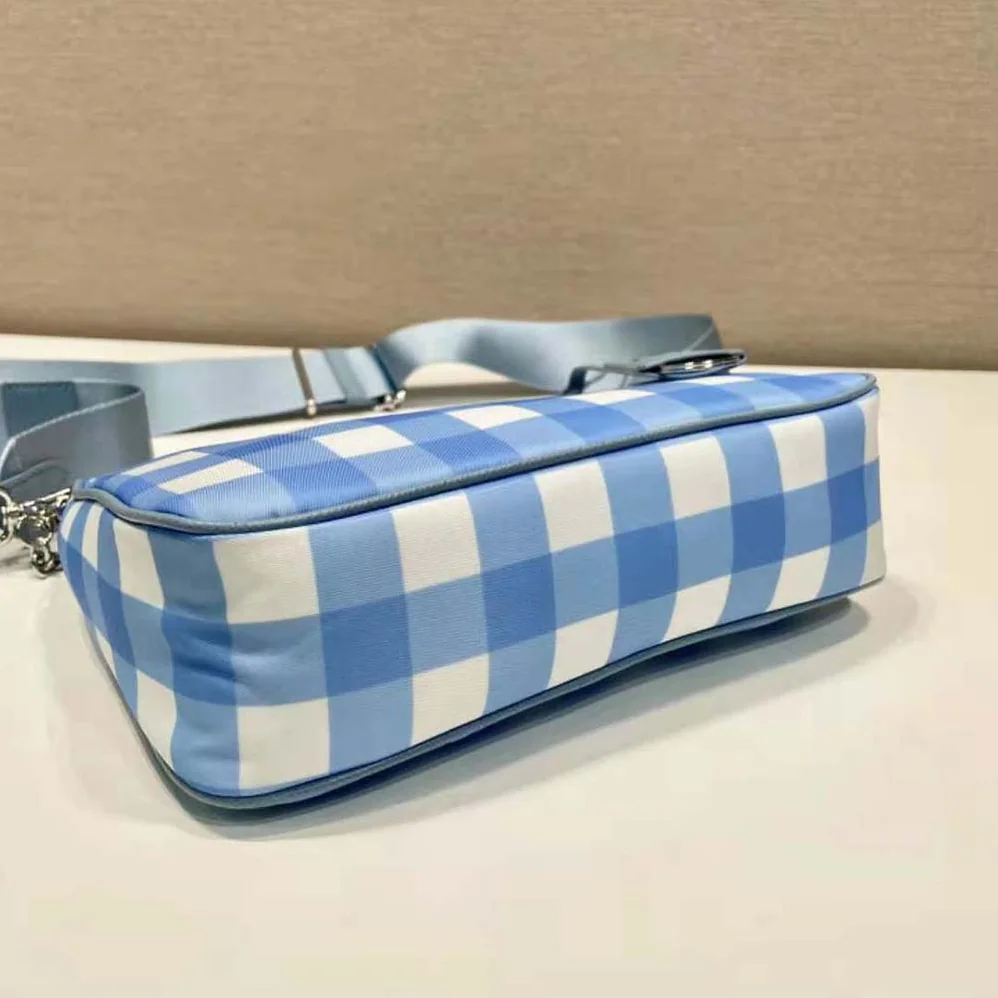 Prada Re-Edition 2005 Printed Re-Nylon Bag for Women in Blue