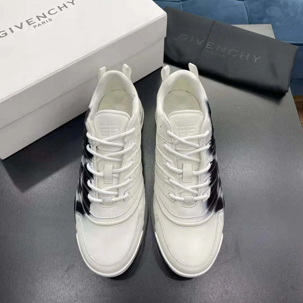 Givenchy Giv 1 Sneakers in Leather with Tag Effect Print for Men in White