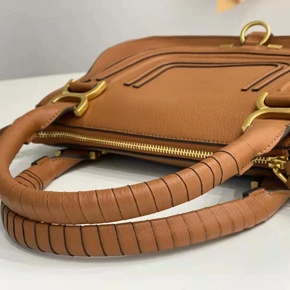 Chloe Marcie Small Double Carry Bag for Women in Brown