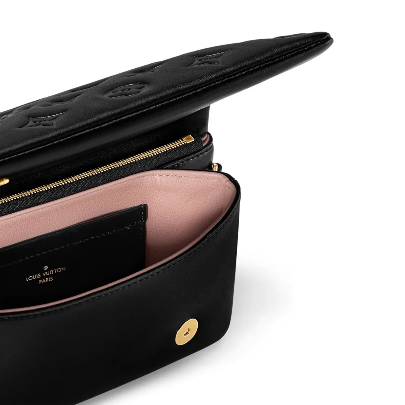 Louis Vuitton Pochette Coussin Shoulder Bag in Black Gold Hardware