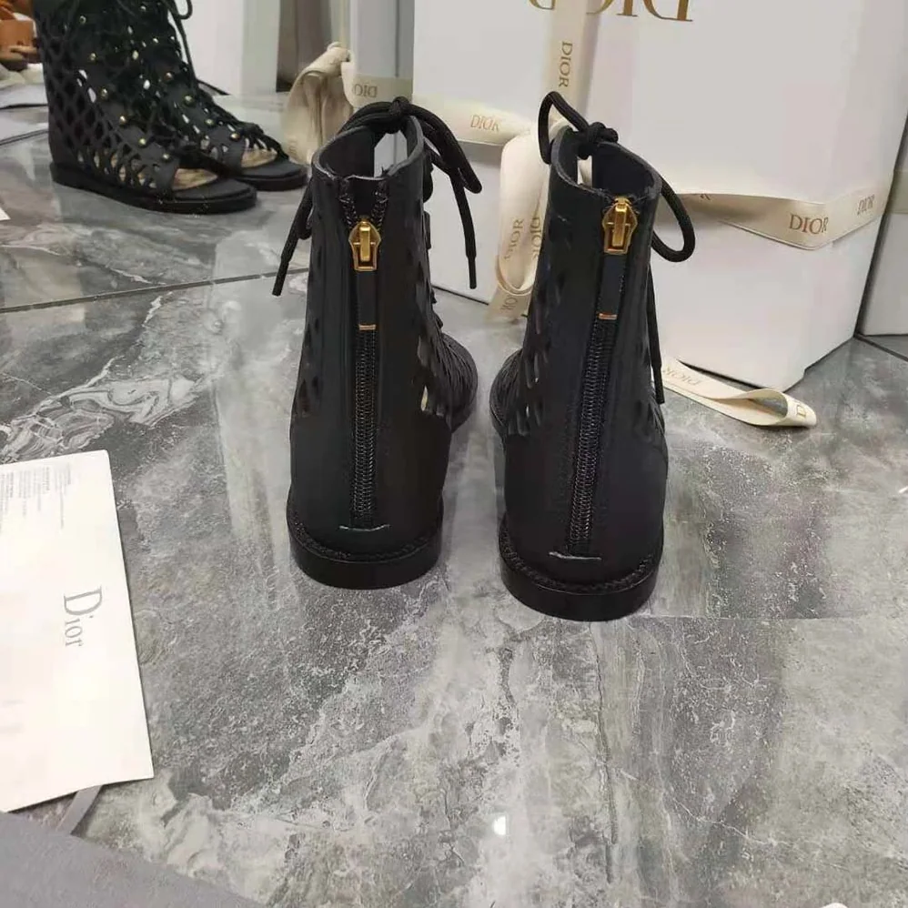 Dior D-Trap Sandal Black Matte Calfskin in 3cm Heel for Women Dior D-Trap Sandal Black Matte Calfskin in 3cm Heel for Women