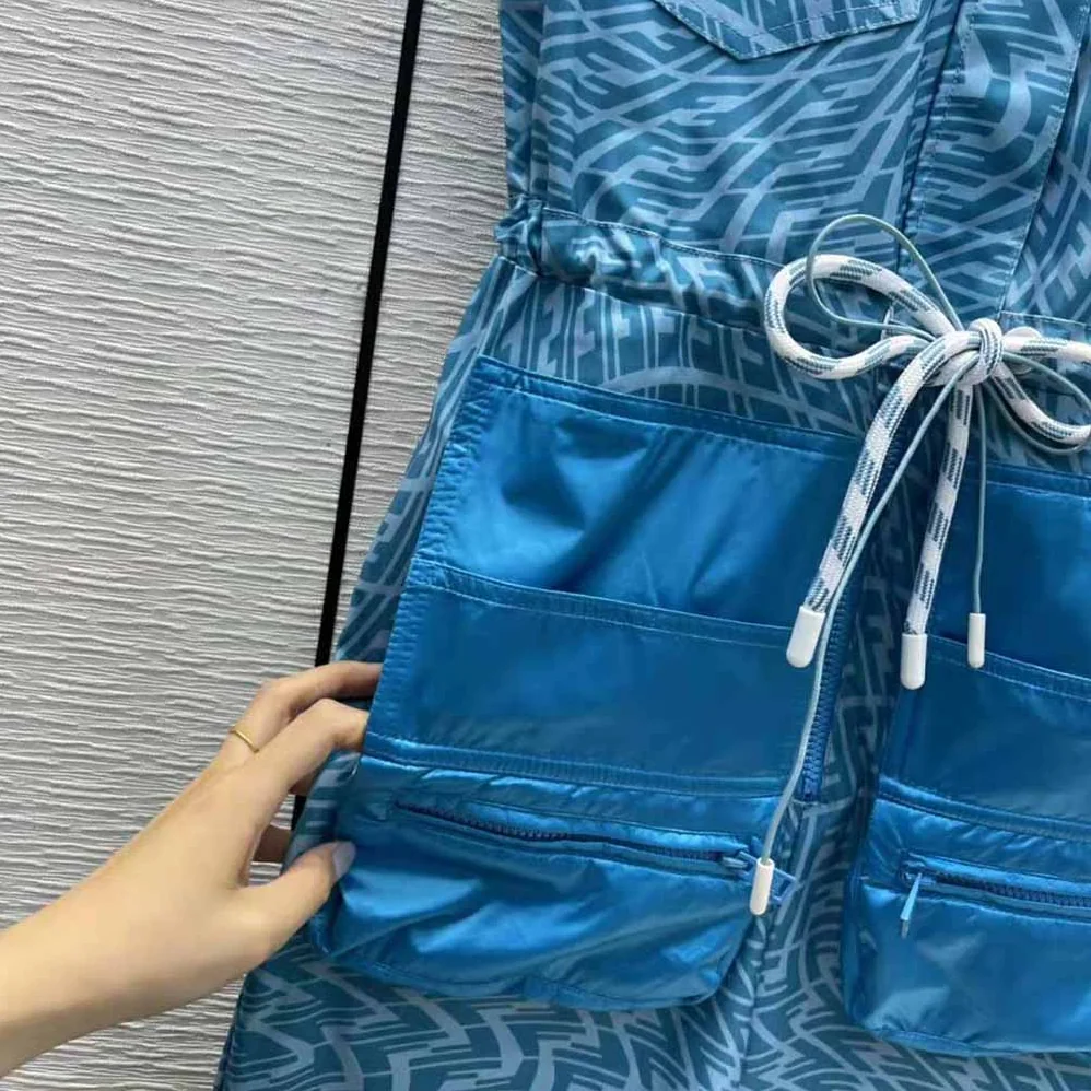 Fendi Jumpsuit Light Blue Denim Jumpsuit for Women