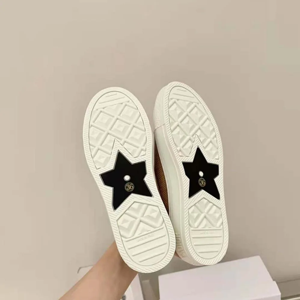 Dior Walk N Dior Sneaker Beige Jute Canvas Embroidered with Dior Union Motif for Women