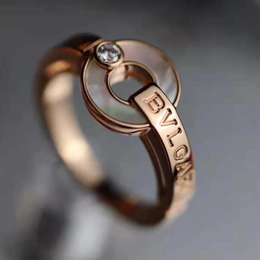 Bvlgari Openwork 18 KT Rose Gold Ring for Women