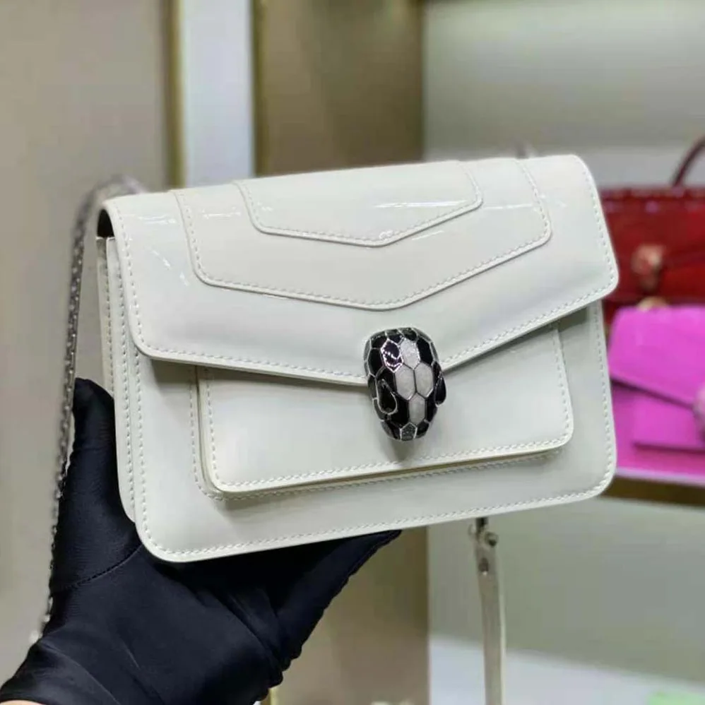 Bvlgari Serpenti Forever Crossbody Bag in Calf Leather for Women in White