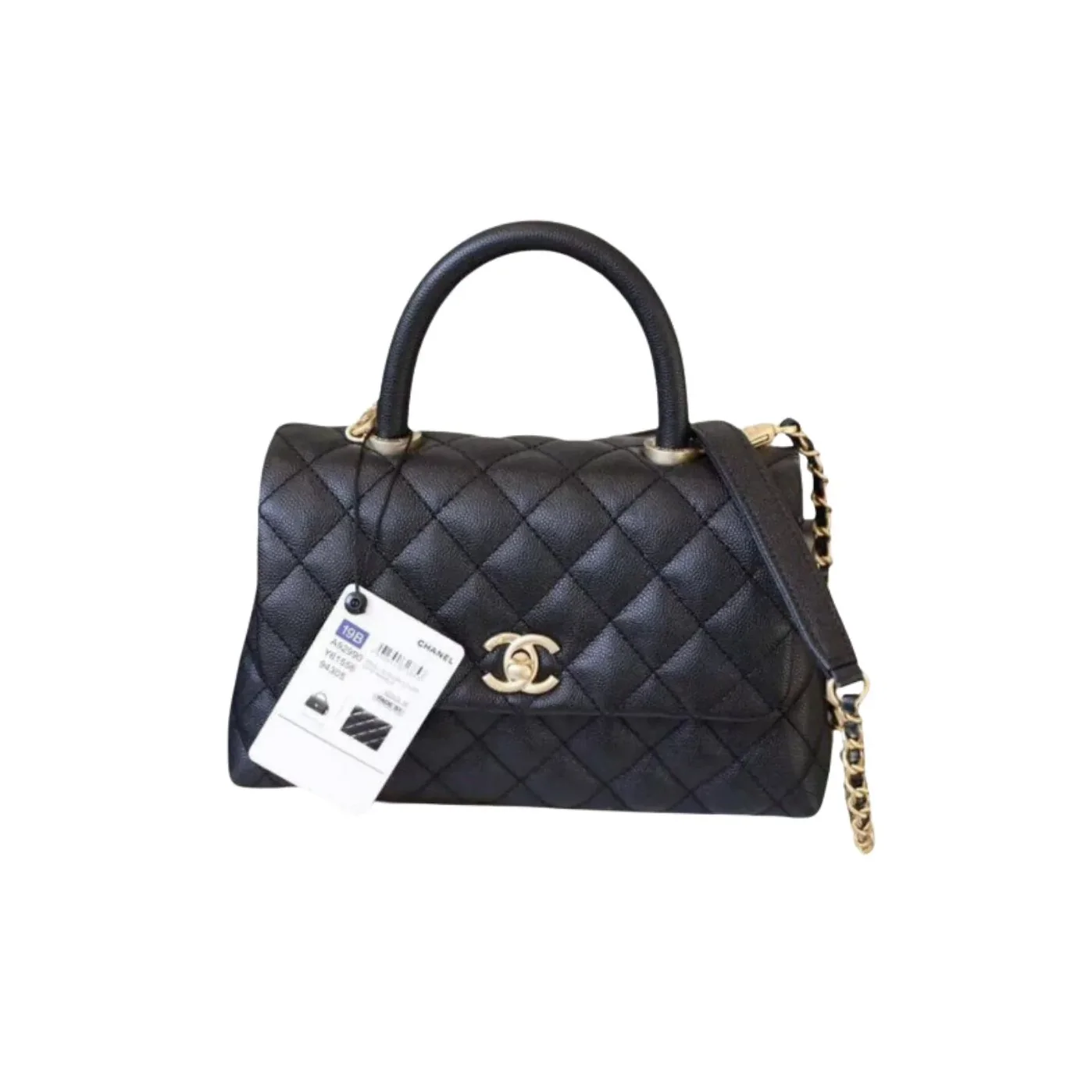 Chanel Coco With Top Handle Bag Black / Chanel Coco With Top Handle Bag Black /
