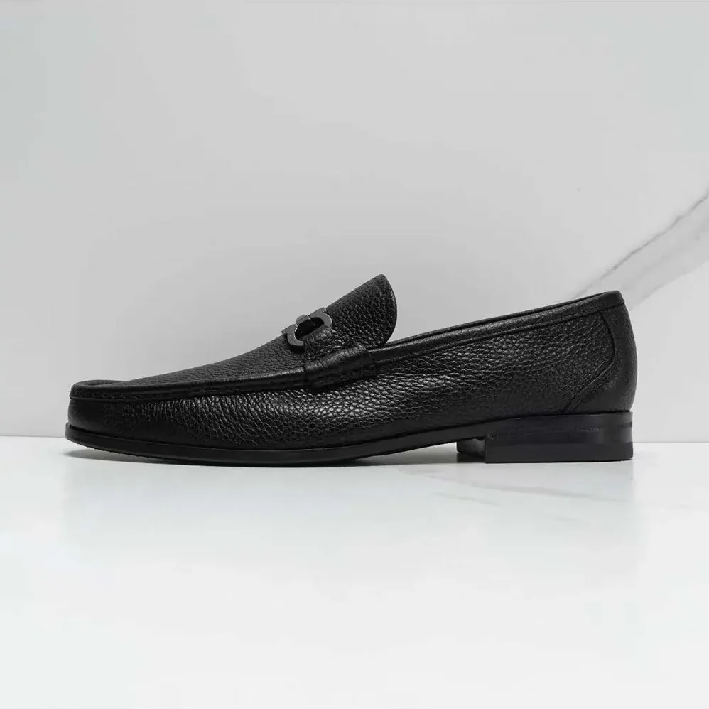 Salvatore Ferragamo Moccasin with Gancini Ornament for Men Salvatore Ferragamo Moccasin with Gancini Ornament for Men