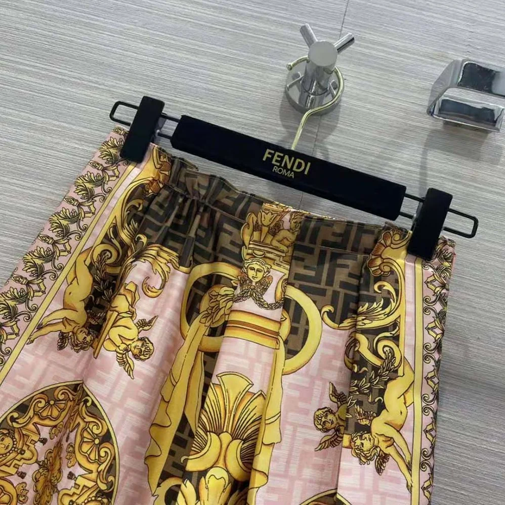 Fendi Fendace Multicolor Silk Skirt for Women
