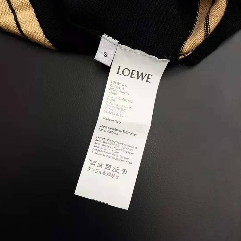 Loewe Cropped Sweater in Wool for Women in Black Loewe Cropped Sweater in Wool for Women in Black