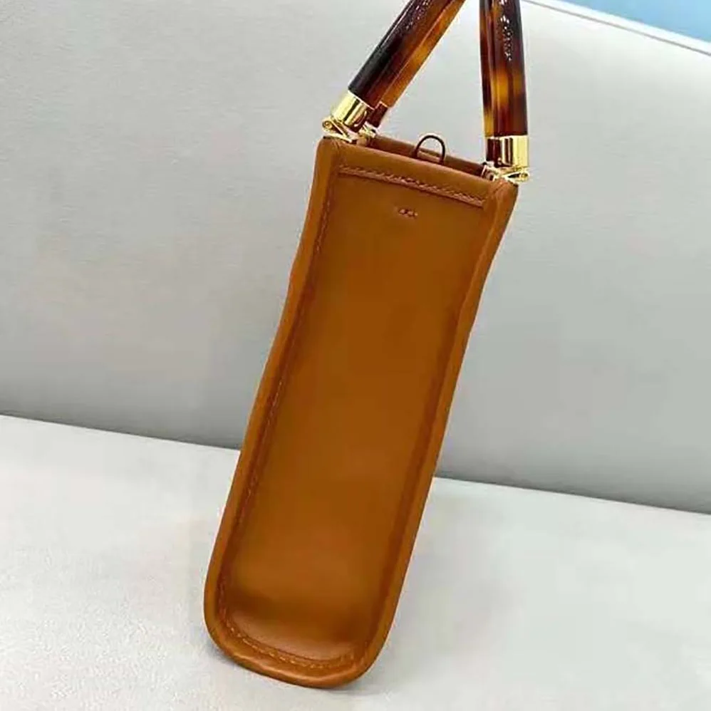 Fendi Mini Sunshine Shopper Dark Brown Leather Mini for Women in bag Fendi Mini Sunshine Shopper Dark Brown Leather Mini for Women in bag