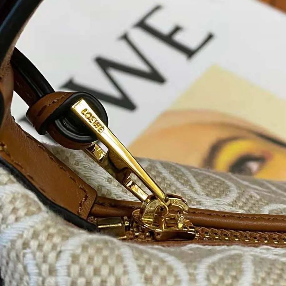 Loewe Cubi Bag in Anagram Jacquard and Calfskin for Women Loewe Cubi Bag in Anagram Jacquard and Calfskin for Women