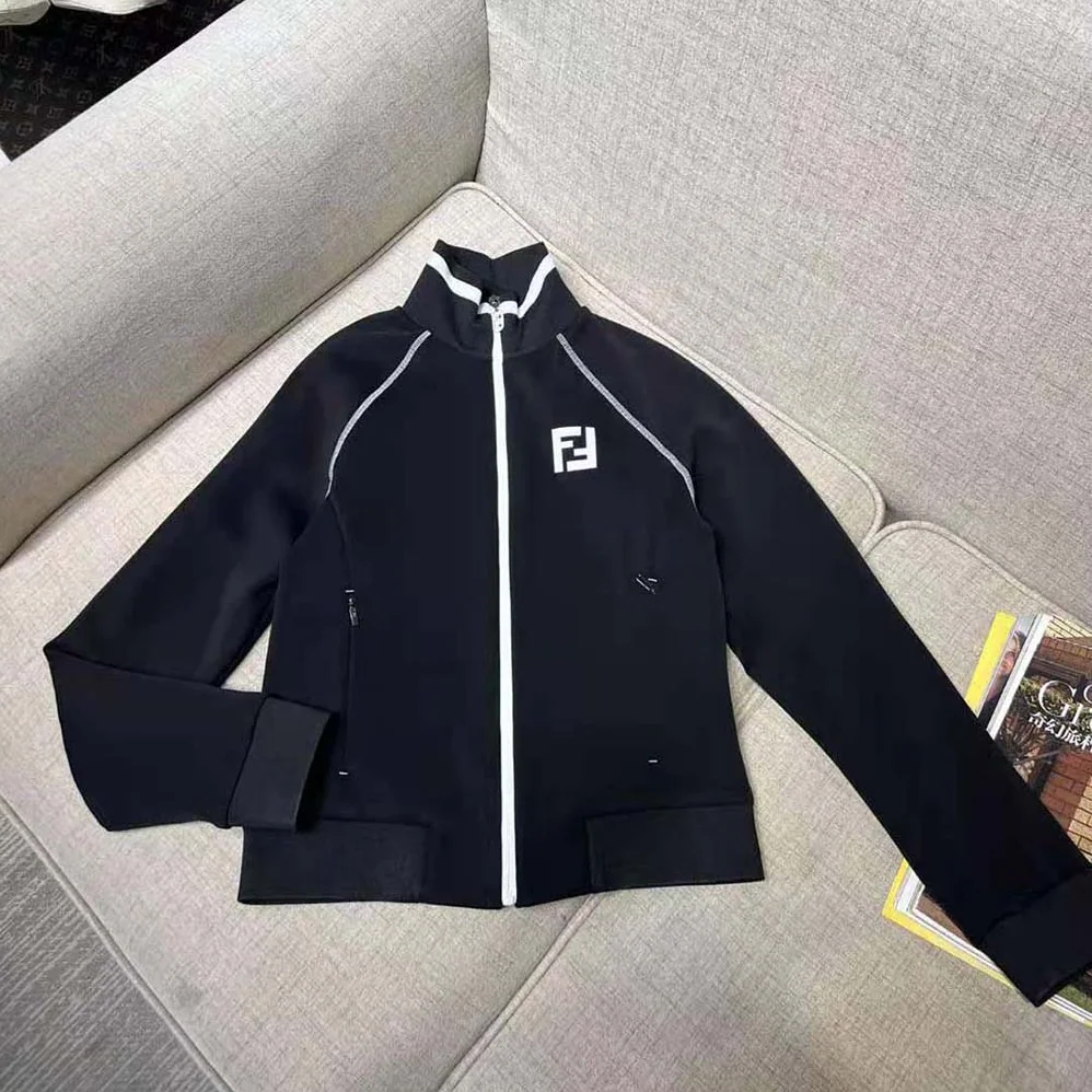 Fendi Tech Fabric Sweater Black Tech Fabric Sweater for Women