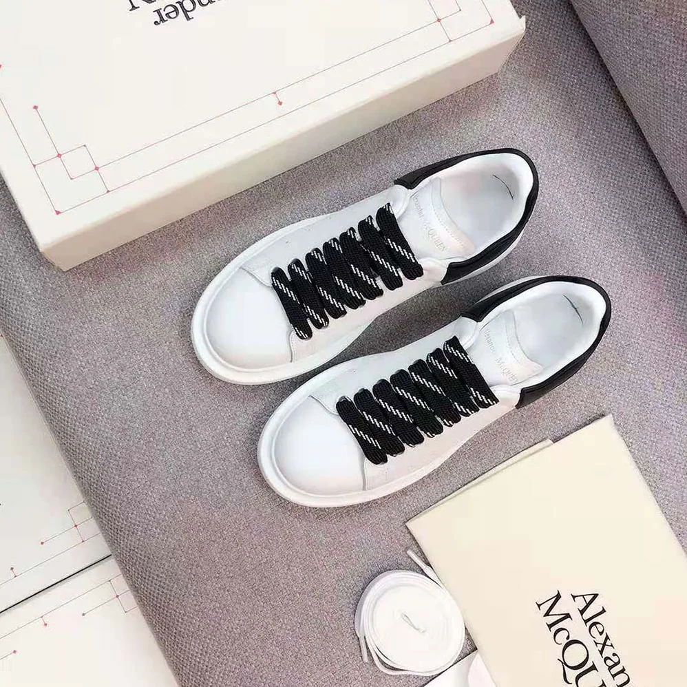 Alexander Mcqueen Oversized Sneaker White Smooth Calfskin Leather for Women