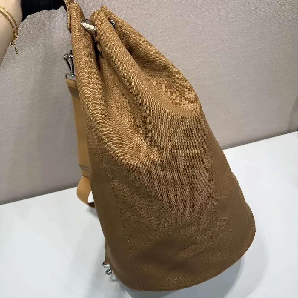 Prada Canvas Drawstring Duffle Bag for Unisex in Brown