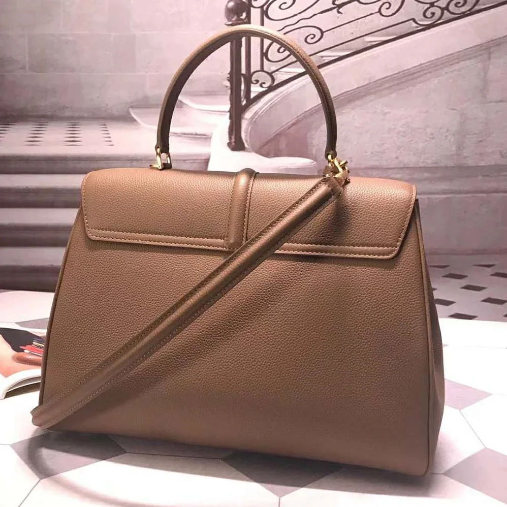 Celine Medium16 Bag in Grained Calfskin for Women in Brown Celine Medium16 Bag in Grained Calfskin for Women in Brown