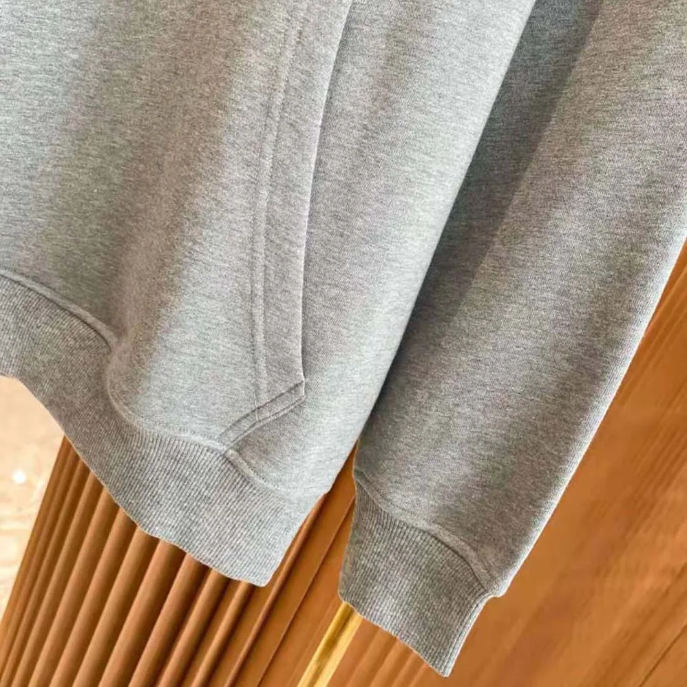 Burberry Check Hood Cotton Blend Hoodie for Men in Silver