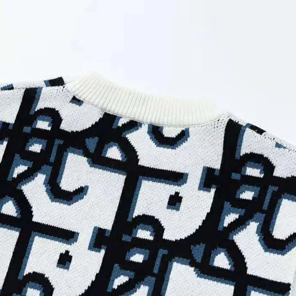 Dior Oversized Cactus Jack Dior Sleeveless Sweater Beige and Black Cashmere Jacquard for Men