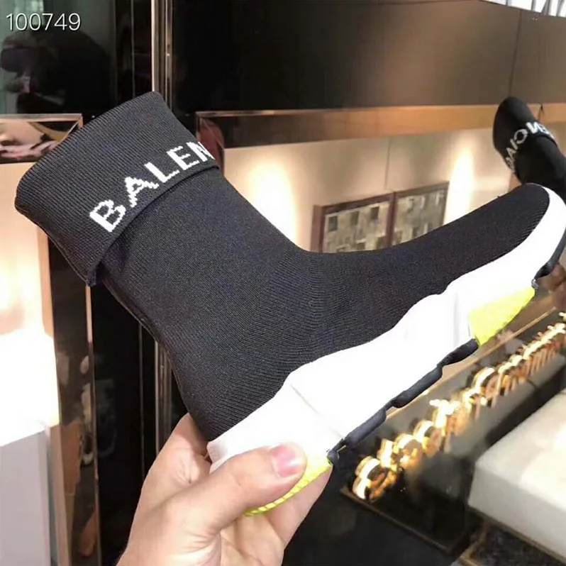 Balenciaga Shoes Speed Trainers with Tricolor Sole for Unisex in Yellow