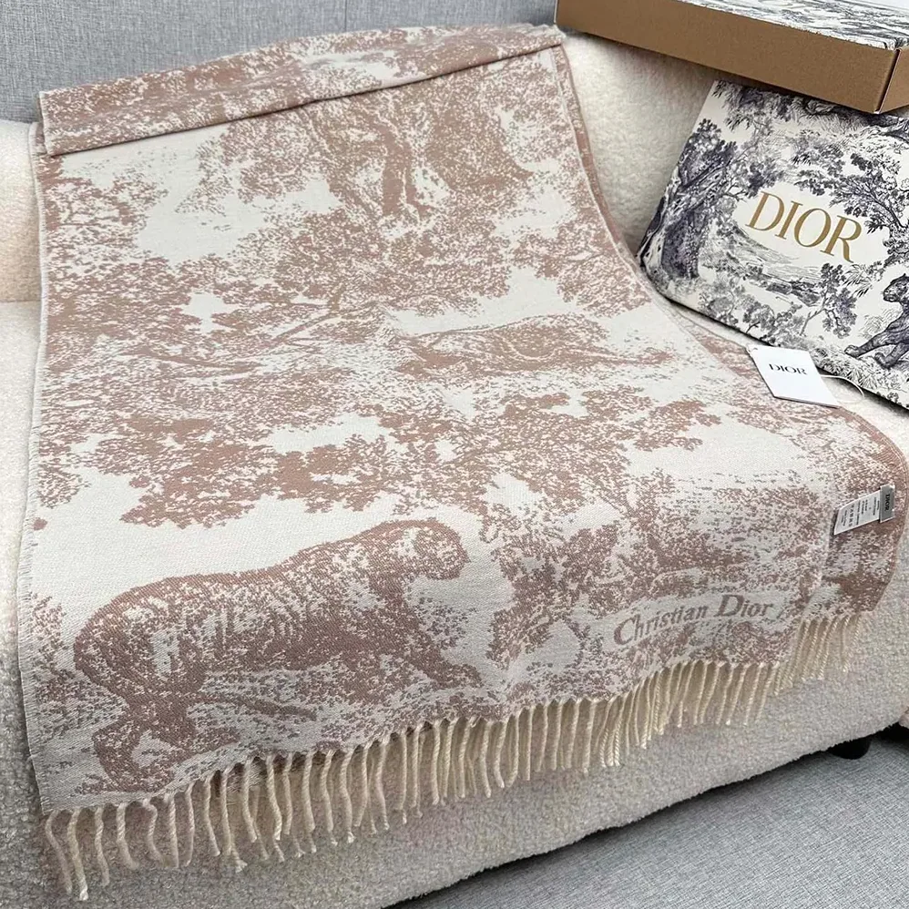 Dior Toile de Jouy Sauvage Scarf Rose Des Vents Cashmere and Wool for Unisex Dior Toile de Jouy Sauvage Scarf Rose Des Vents Cashmere and Wool for Unisex