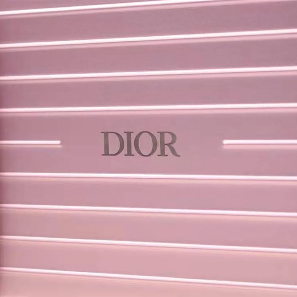 Dior Dior and Rimowa Personal Clutch Aluminum and Grained Calfskin for Men in Pink