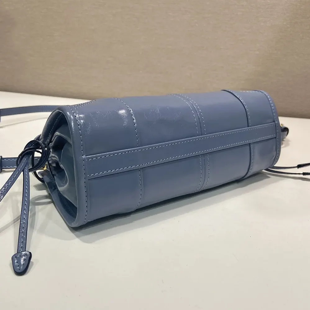 Prada Bonnie Leather Mini Handbag for Women in Light Blue