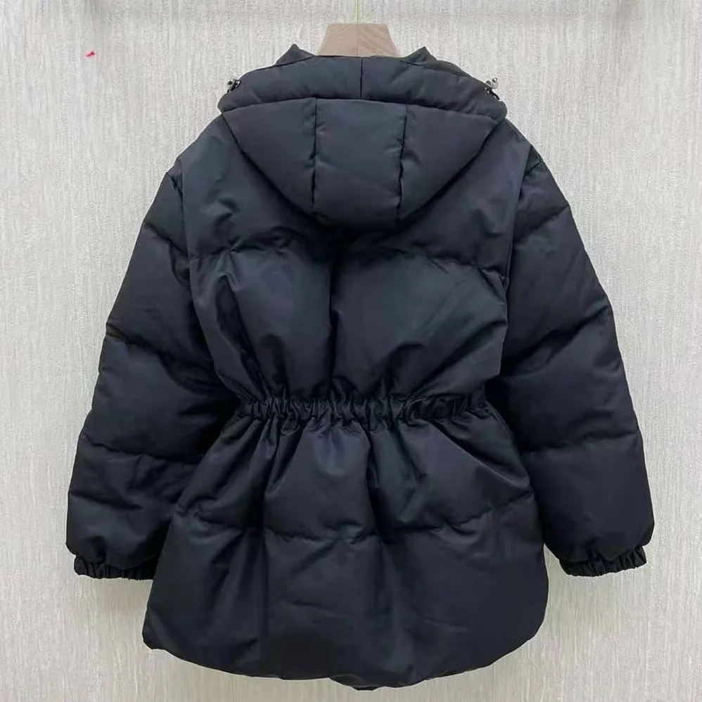 Prada Re-Nylon Down Jacket for Women in Black Prada Re-Nylon Down Jacket for Women in Black