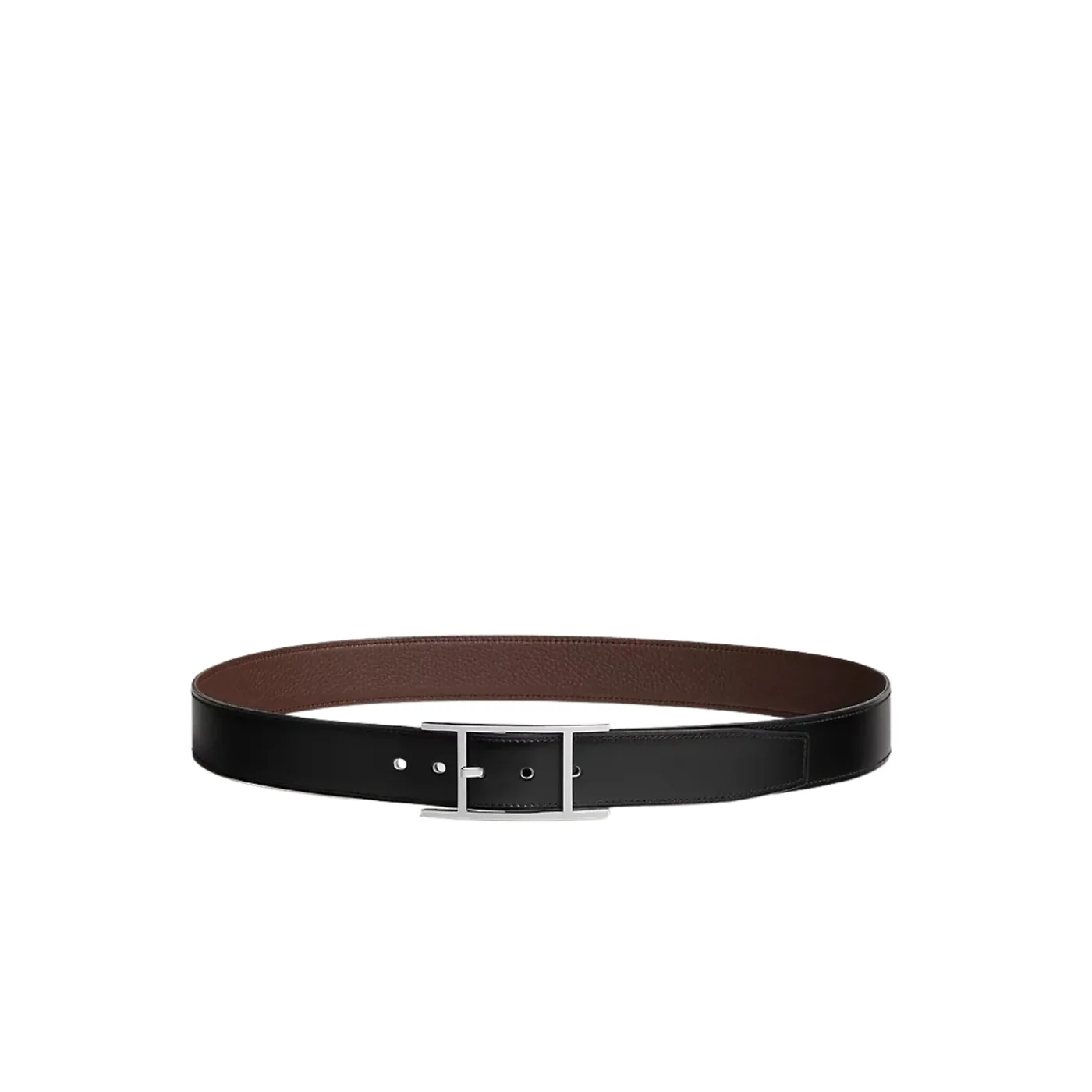 Hermes Quentin Reversible Belt Noir in Chocolat Hermes Quentin Reversible Belt Noir in Chocolat