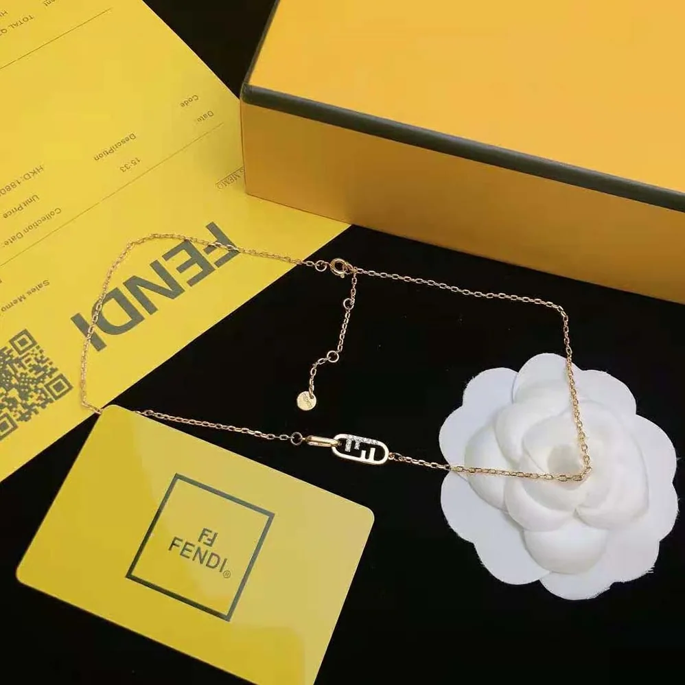 Fendi O Lock Necklace Gold for Women in Colored Necklace Fendi O Lock Necklace Gold for Women in Colored Necklace