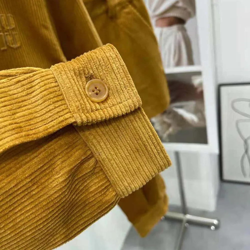 Miu Miu Corduroy Blouson Jacket for Women in Brown Miu Miu Corduroy Blouson Jacket for Women in Brown