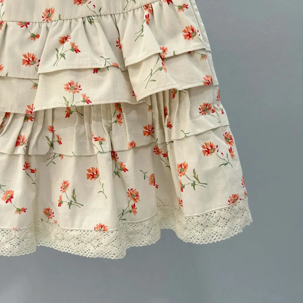 Prada Floral Print Linen Miniskirt for Women