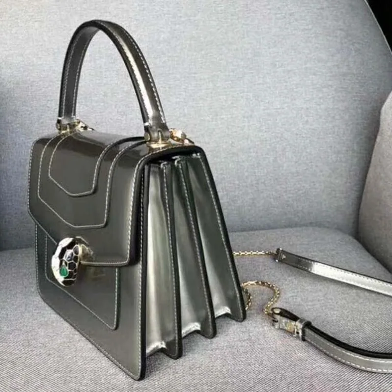 Bvlgari Serpenti Forever Medium Flap Cover Bag in Silver for Women Bvlgari Serpenti Forever Medium Flap Cover Bag in Silver for Women