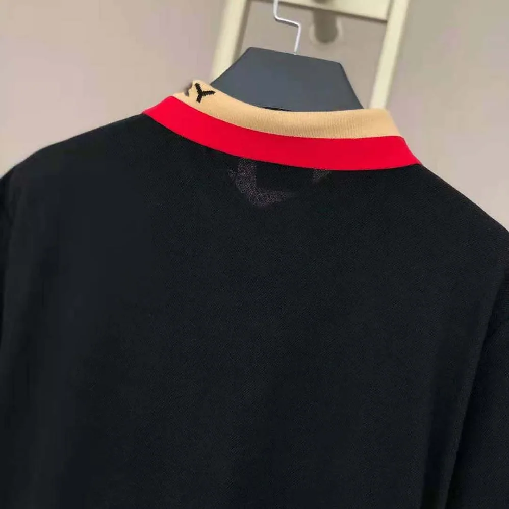 Burberry Logo Detail Cotton Pique Polo Shirt for Men in Black Burberry Logo Detail Cotton Pique Polo Shirt for Men in Black