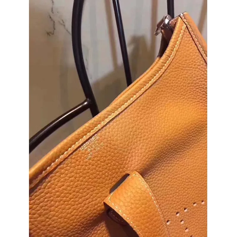 Hermes Evelyne III 33 Large Model Bag in Calfskin in Brown