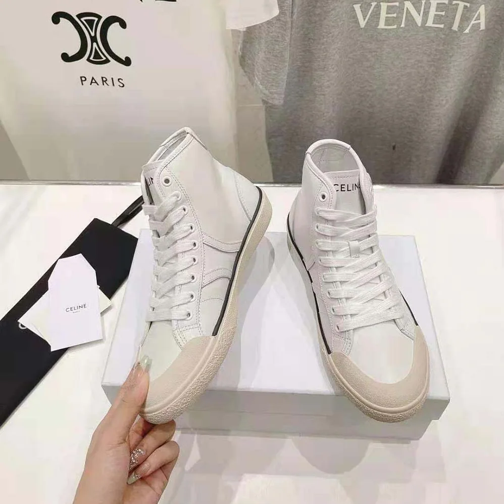 Celine As-02 Mid Low Lace-up Celine Alan Sneakers with Triomphe Patch in Calfskin for Unisex Celine As-02 Mid Low Lace-up Celine Alan Sneakers with Triomphe Patch in Calfskin for Unisex
