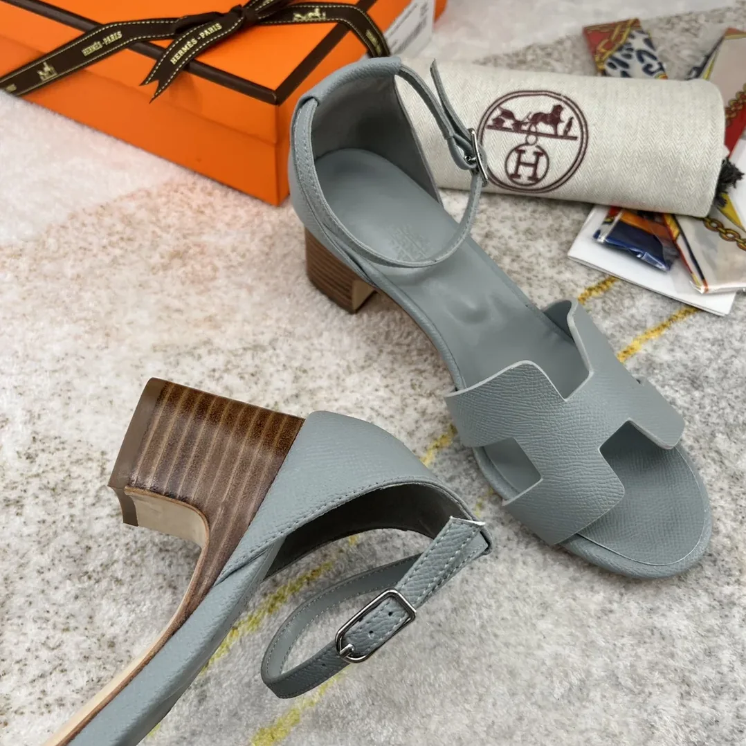 Hermes Encens 50 Sandal Jade Grey Hermes Encens 50 Sandal Jade Grey