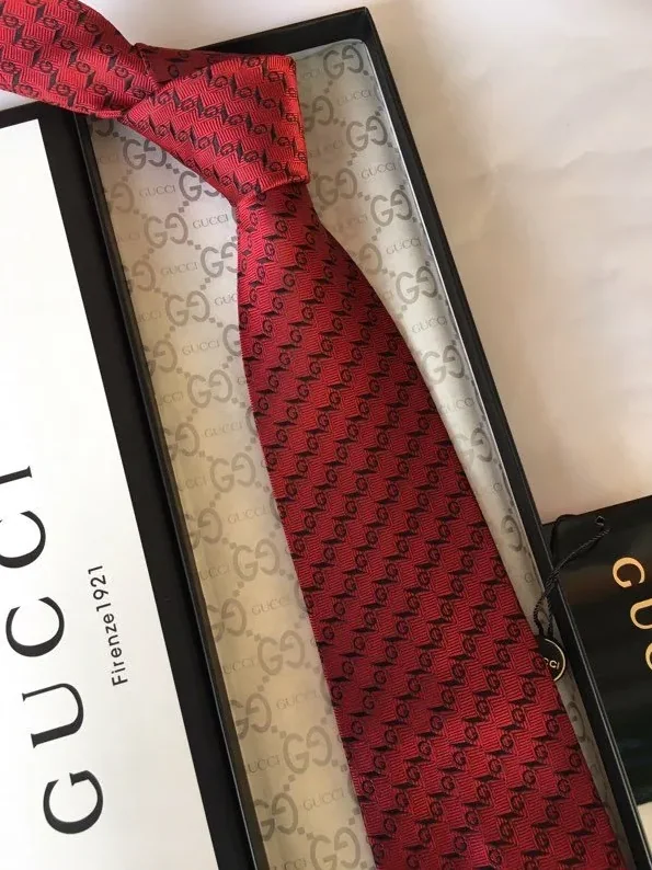 Gucci G Silk Jacquard Tie Red GG for Men