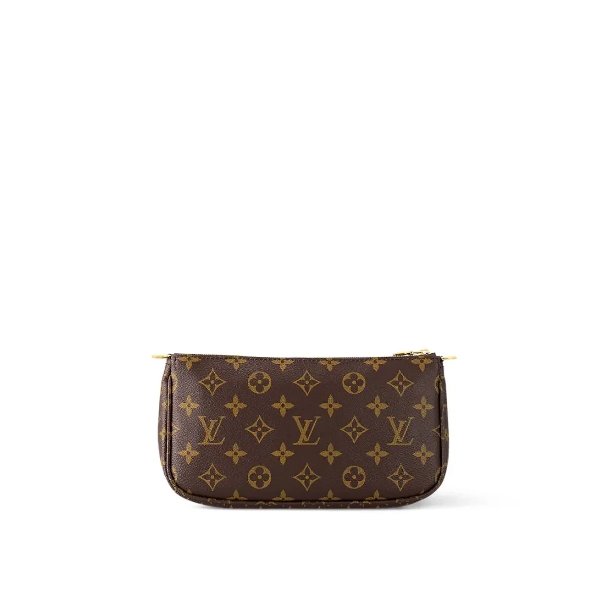 Louis Vuitton Multi Pochette Accessoire Shoulder Bag / Khaki Monogram Canvas Gold Hardware