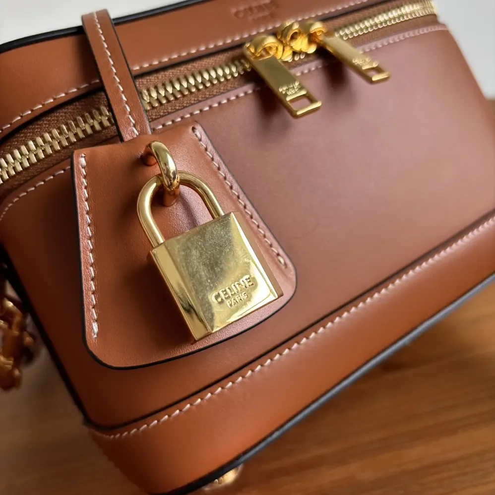 Celine Vanity in Natural Calfskin for Unisex in Brown Celine Vanity in Natural Calfskin for Unisex in Brown