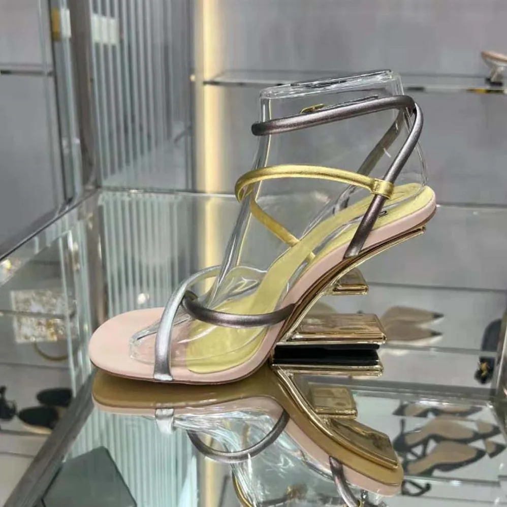 Fendi First Silver Nappa Leather High for Women in Heeled Sandals Fendi First Silver Nappa Leather High for Women in Heeled Sandals
