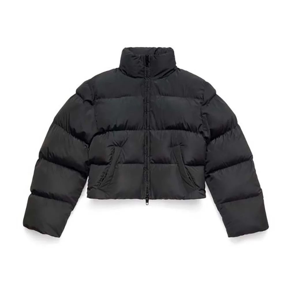Balenciaga Shrunk Puffer in Black Technical Micro Faille for Men Balenciaga Shrunk Puffer in Black Technical Micro Faille for Men