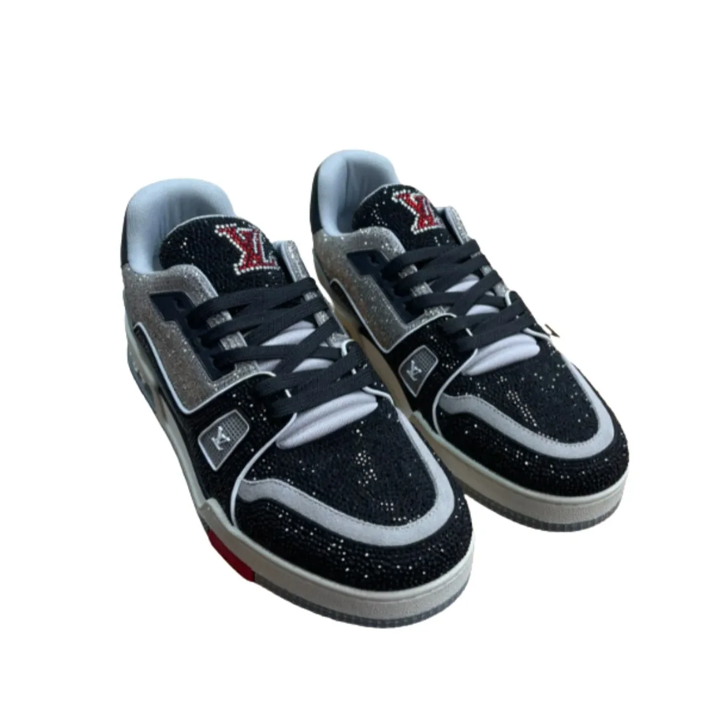 Louis Vuitton Trainer Sneaker LV Black in Silver