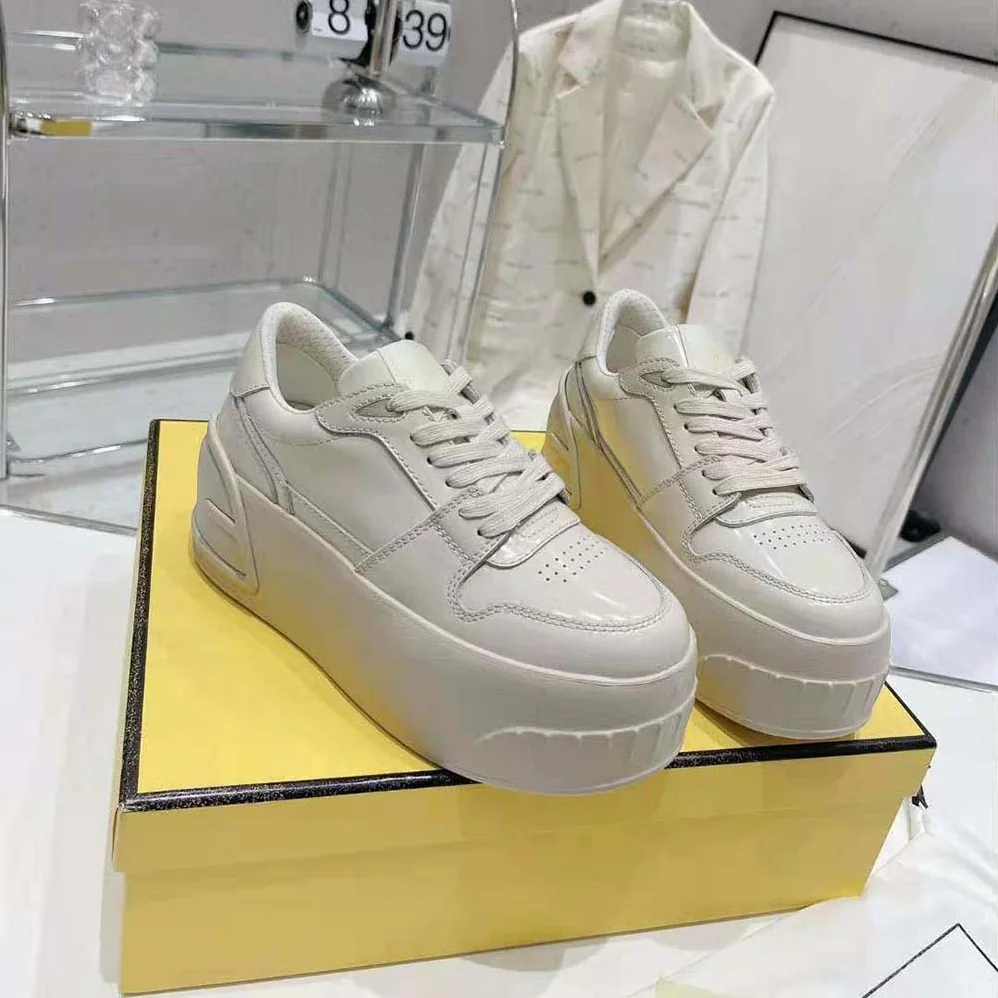 Fendi Fashion Show Beige Leather Low for Women in Tops