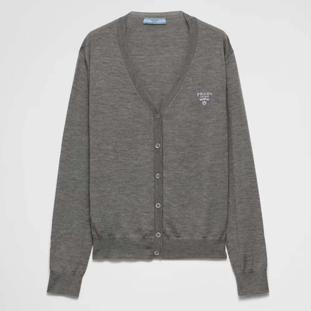 Prada Cashmere Cardigan for Men in Gray