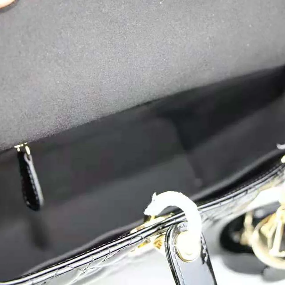 Dior Large Lady Dior Bag Black Patent Cannage Calfskin for Women Dior Large Lady Dior Bag Black Patent Cannage Calfskin for Women
