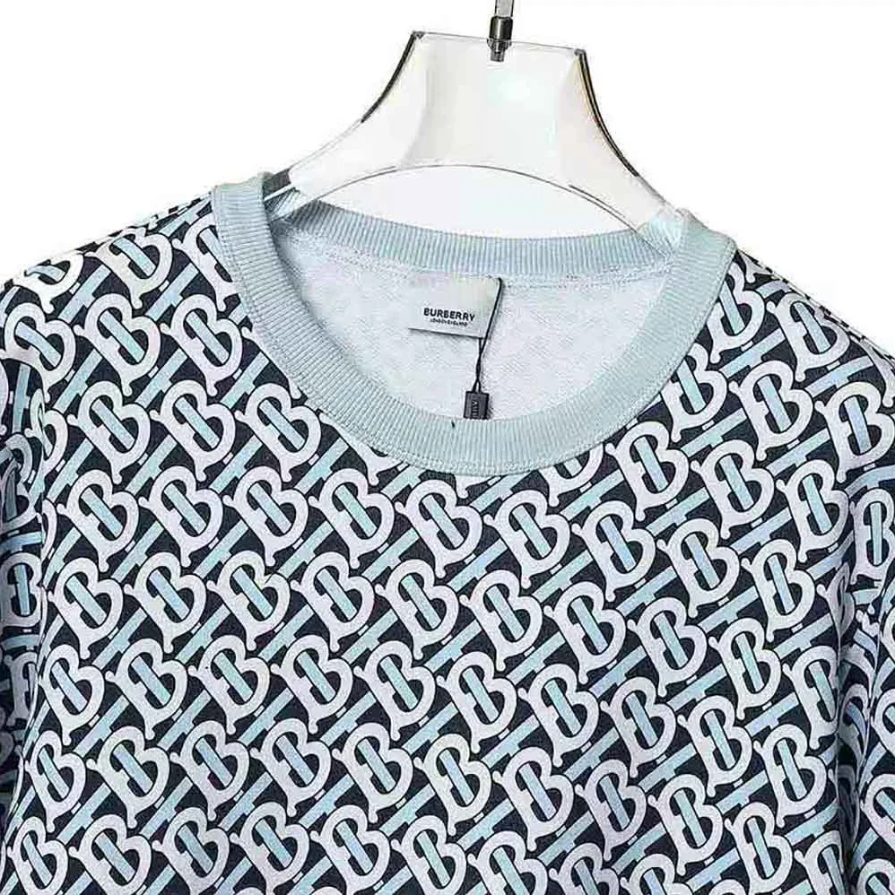 Burberry Monogram Print Cotton Oversized Sweatshirt for Women