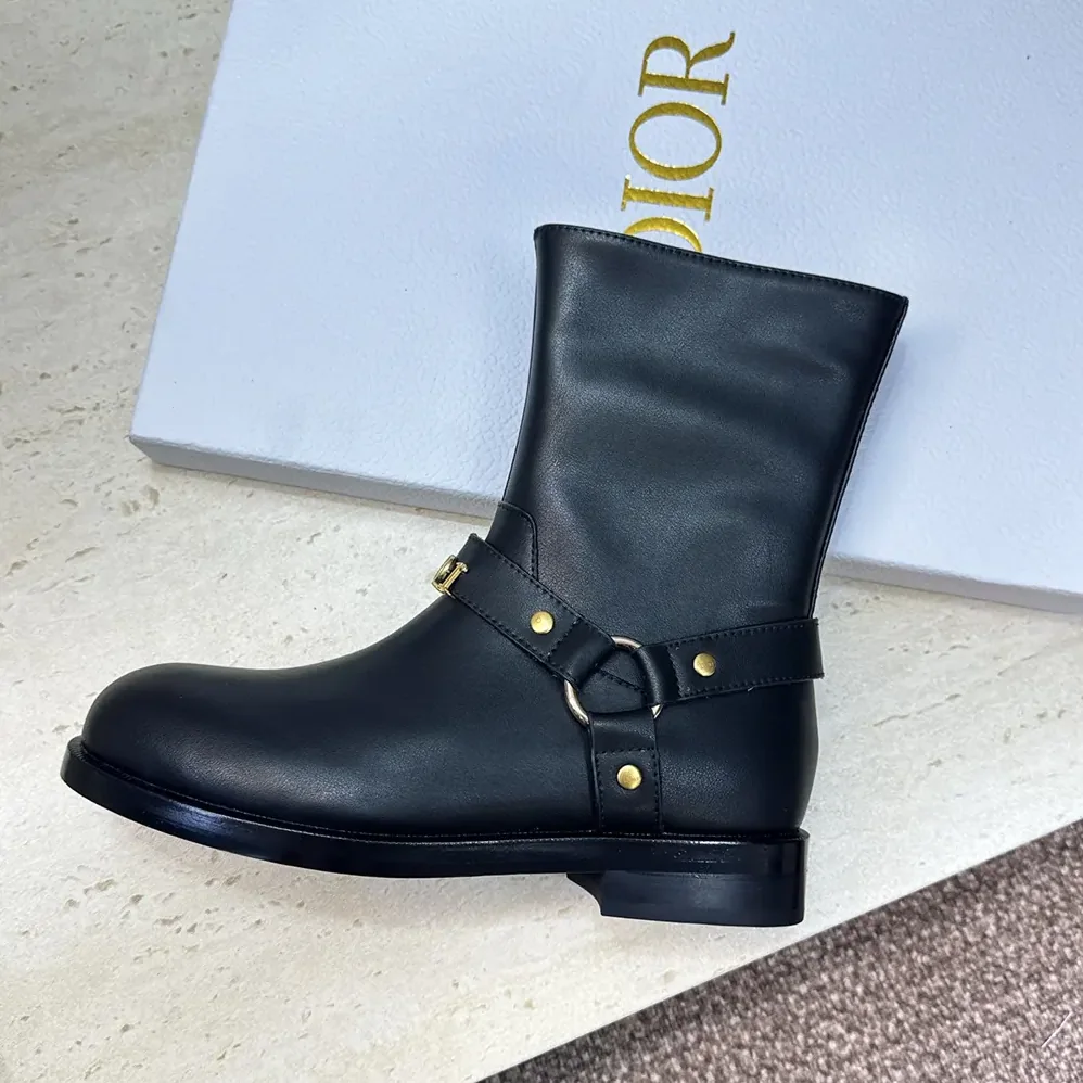 Dior Bolt Ankle Boot Black Calfskin for Women Dior Bolt Ankle Boot Black Calfskin for Women