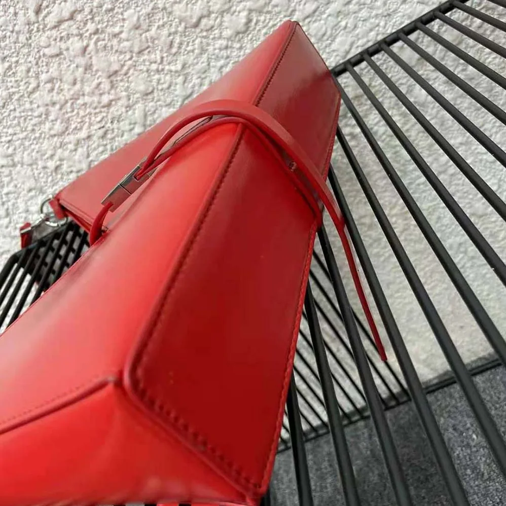 Givenchy Small Cut Out Bag in Box Leather with Chain for Women in Red