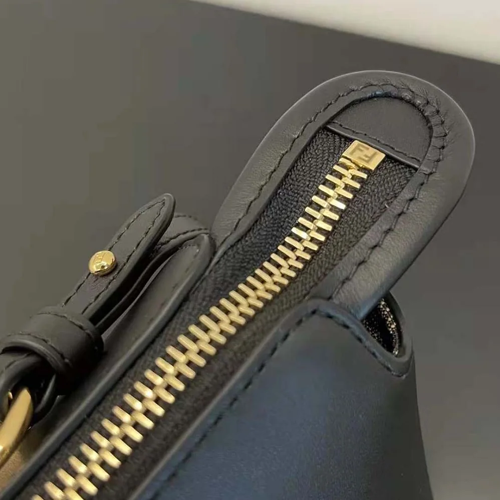 Fendi By The Way Mini Small Black Leather Boston Bag for Women