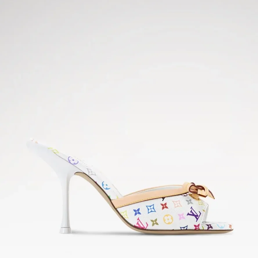 Louis Vuitton LV x TM 6AM Mules White 1AJSDD Louis Vuitton LV x TM 6AM Mules White 1AJSDD